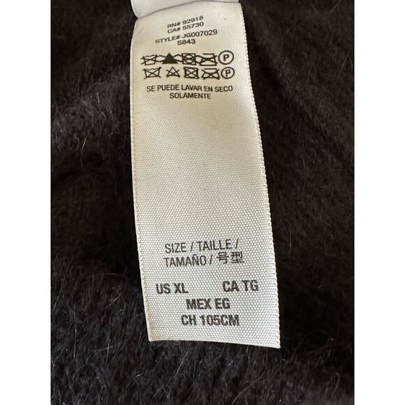 Juicy Couture Black 68% Angora Blend Round Neck Long Sleeve Back Zip Dress XL - Picture 9 of 11